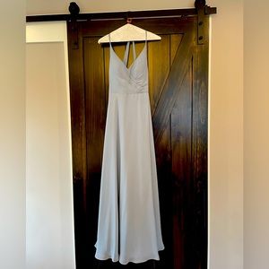 AZAZIE Davie dusty blue long dress. Size 2.